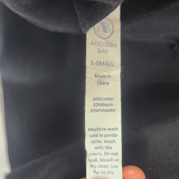 Addison Bay Preppy Athleisure Soft Luxe Varsity Quarter Zip Navy White Black XS - Picture 13 of 13